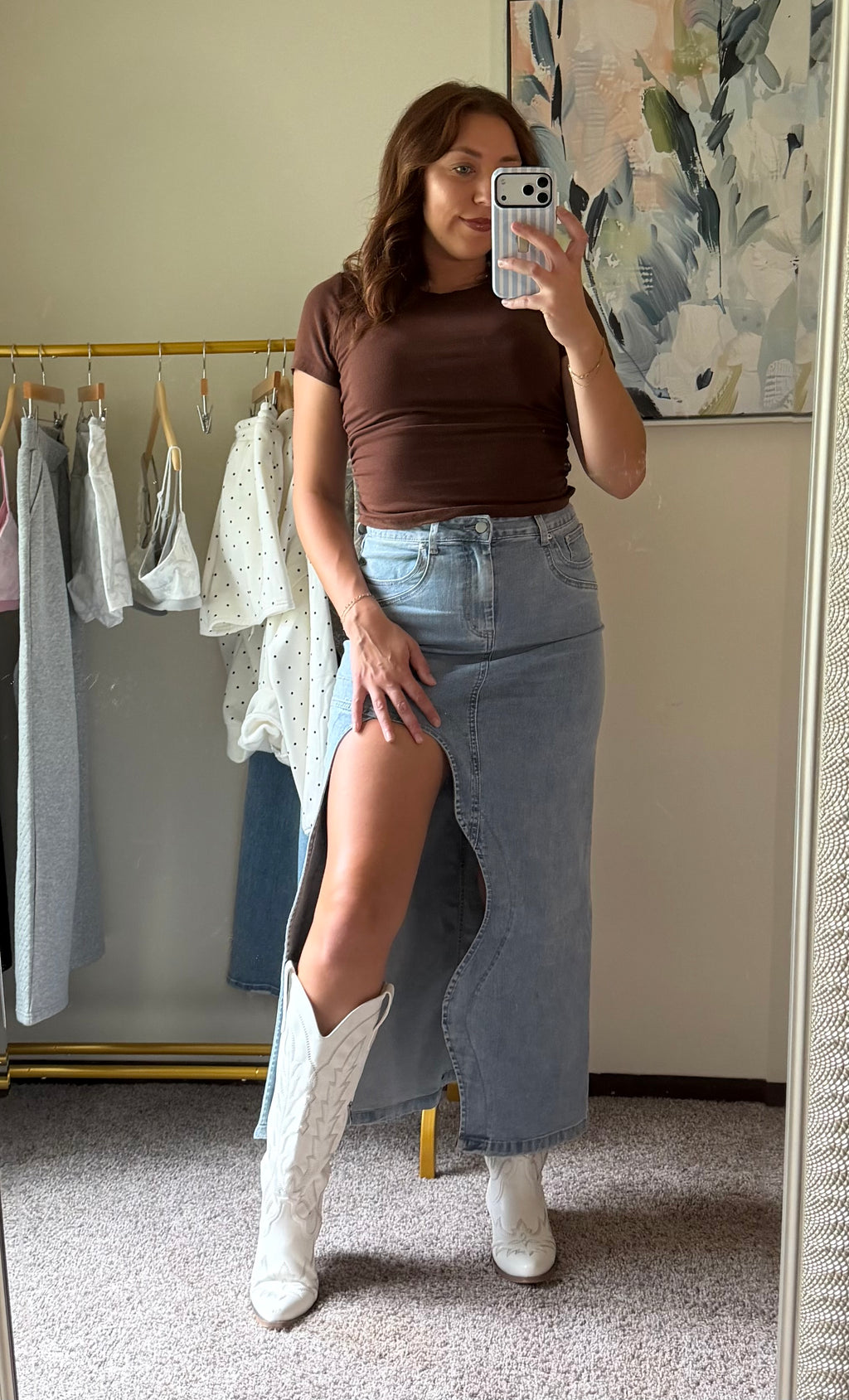 Waverly Denim Midi Skirt