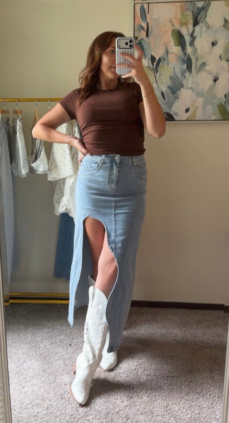 Waverly Denim Midi Skirt