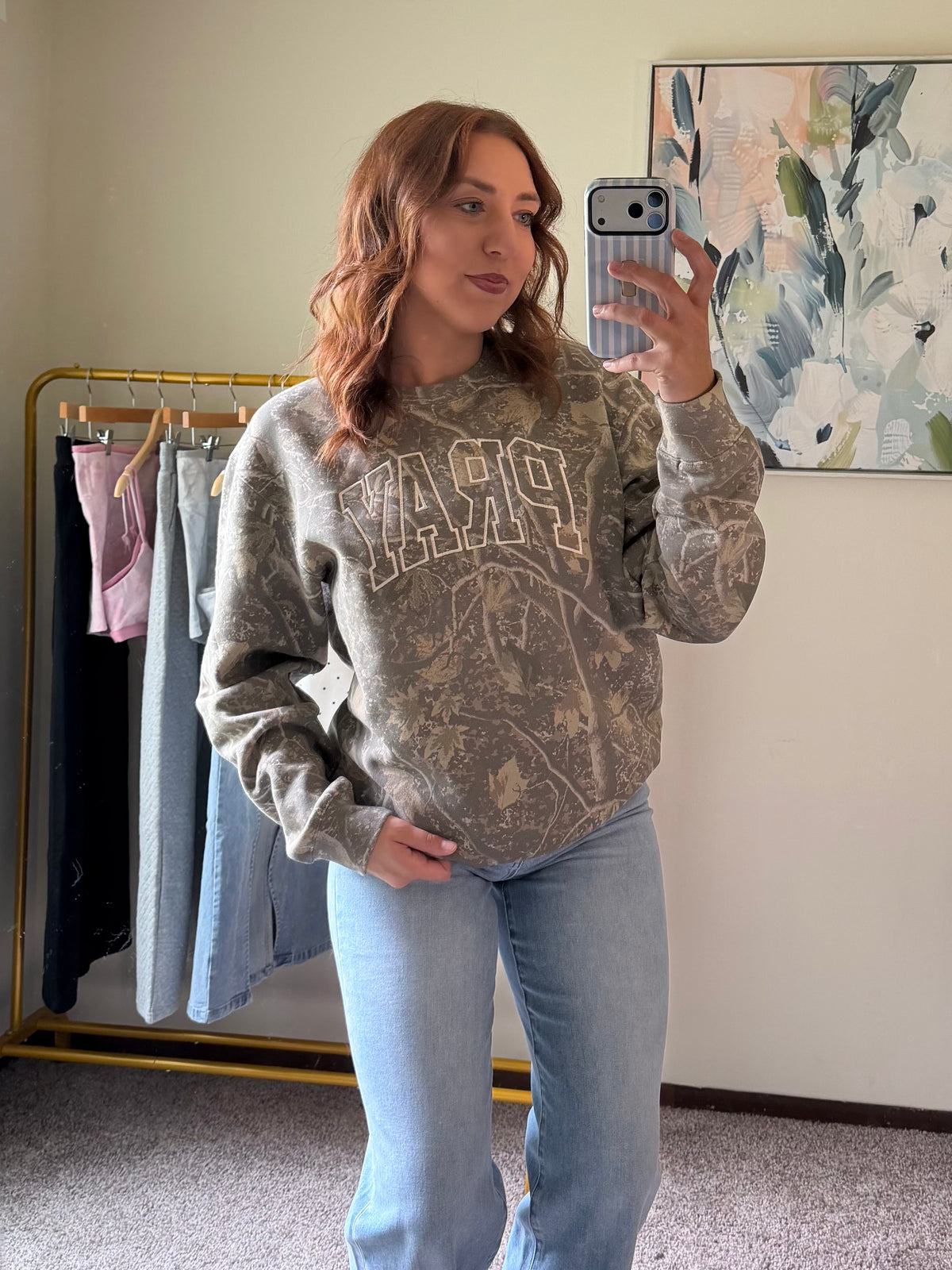 Camouflage "Pray" Crewneck