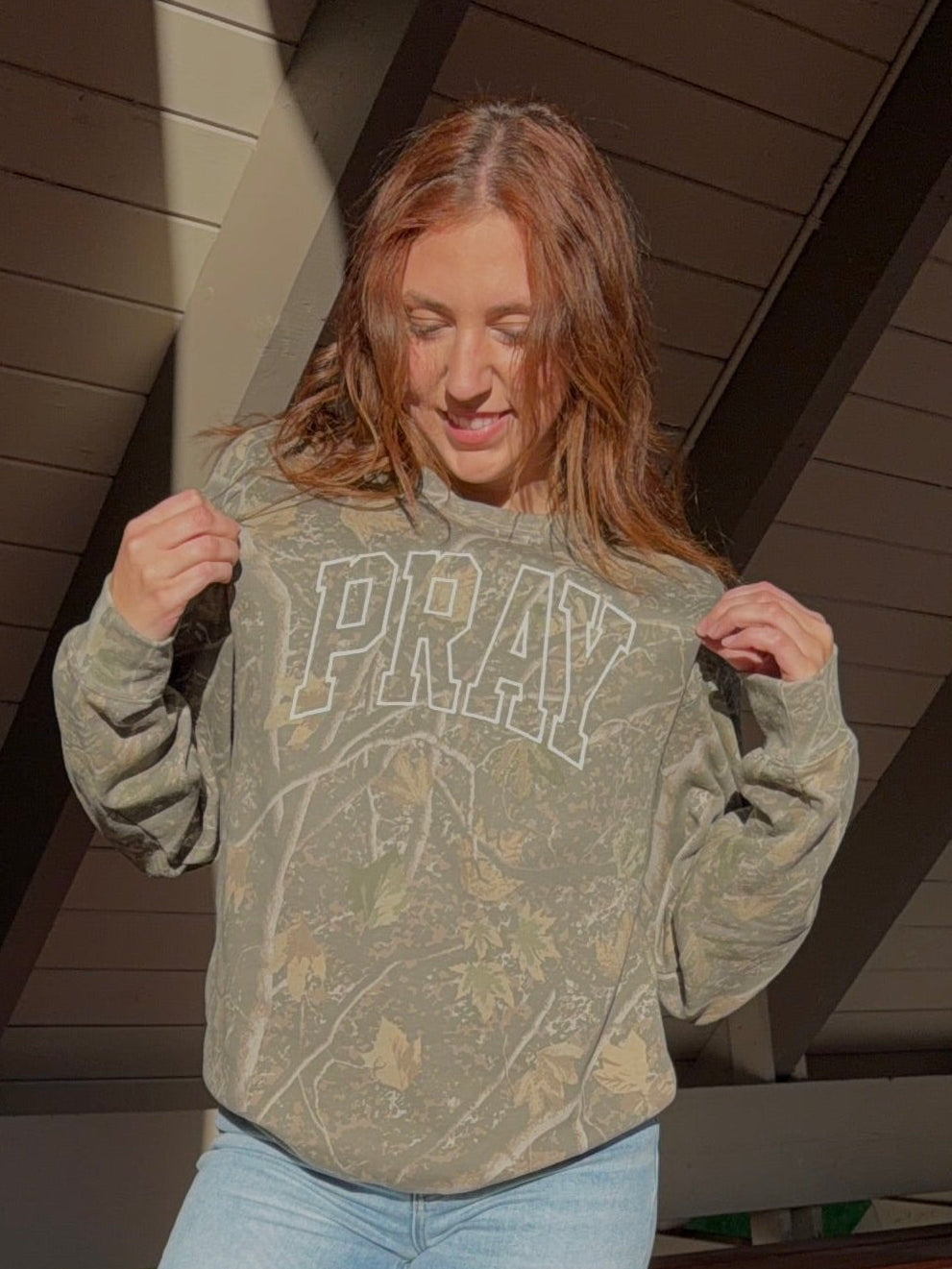 Camouflage "Pray" Crewneck
