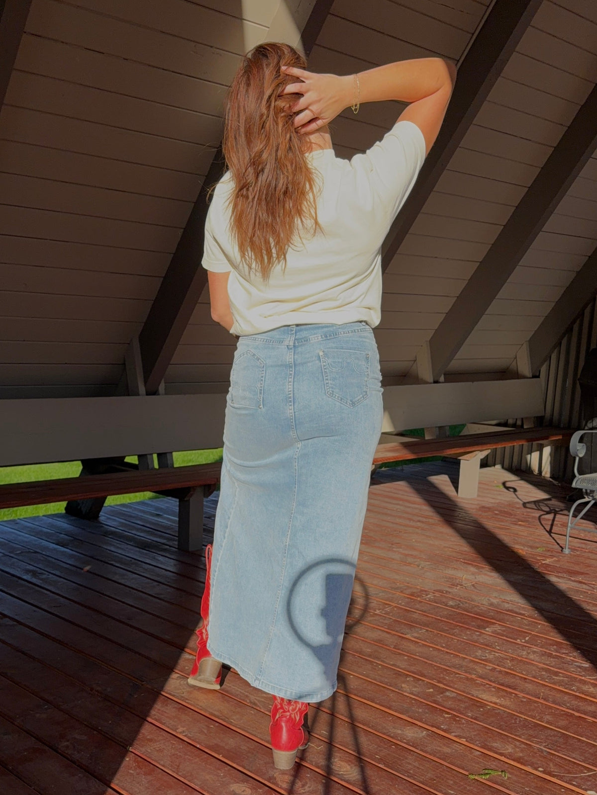 Waverly Denim Midi Skirt