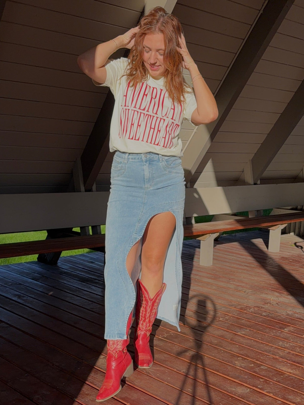 Waverly Denim Midi Skirt