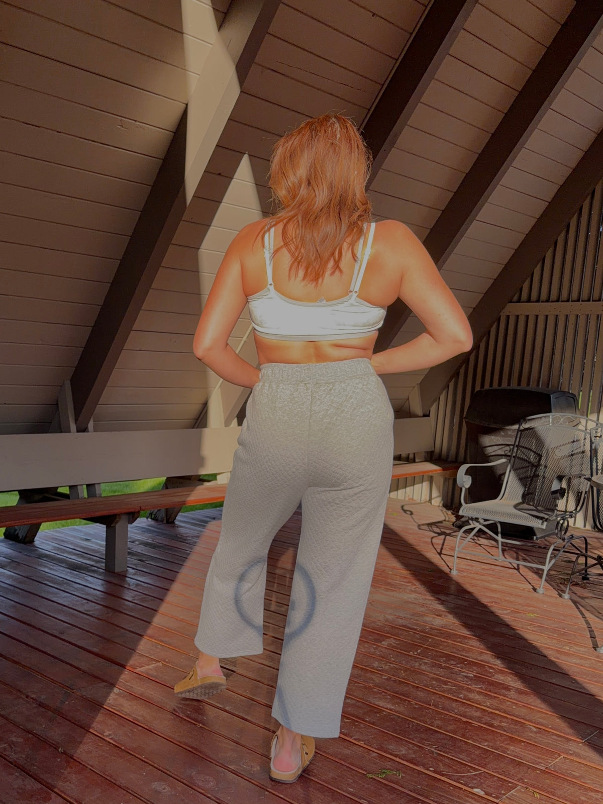 Logan Quilted Wide Leg Pant